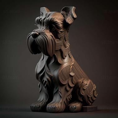 3D model Zwergschnauzer dog (STL)